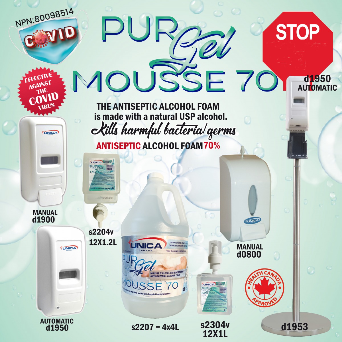 Purgel Mousse - 70 NPN 80098514 (800 Unicafoam)